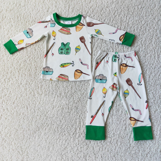fishing pjs boys outfits