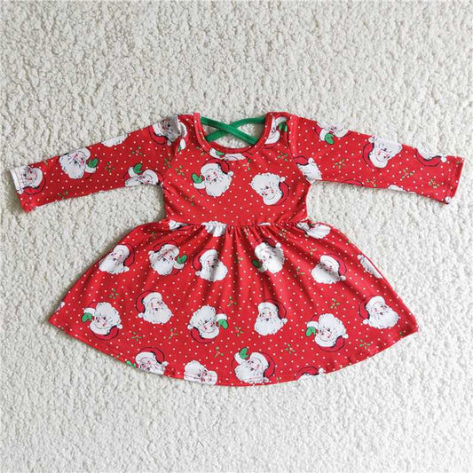 6 C10-18Christmas long sleeve girls dress