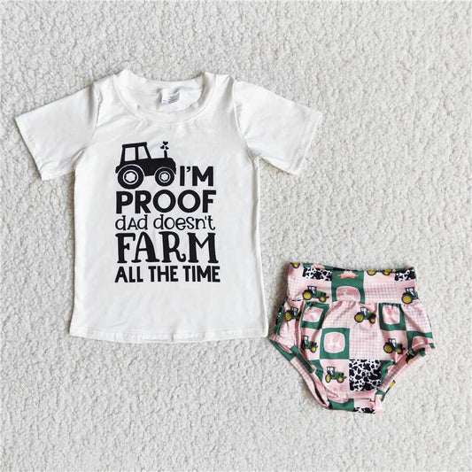 farm truck pattern bummies outfits