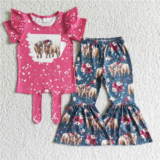 GSPO0090 Alpine Beauties Rose Red Short-Sleeved Trousers Set