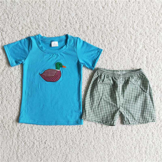 Watermelon Red Short Sleeve Green Shorts 的副本