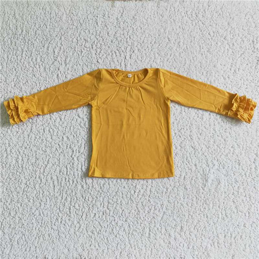 6C6-26 Girl's yellow Long Sleeve Top