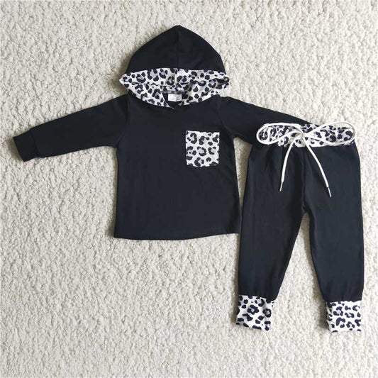 black hooded  boys outfits