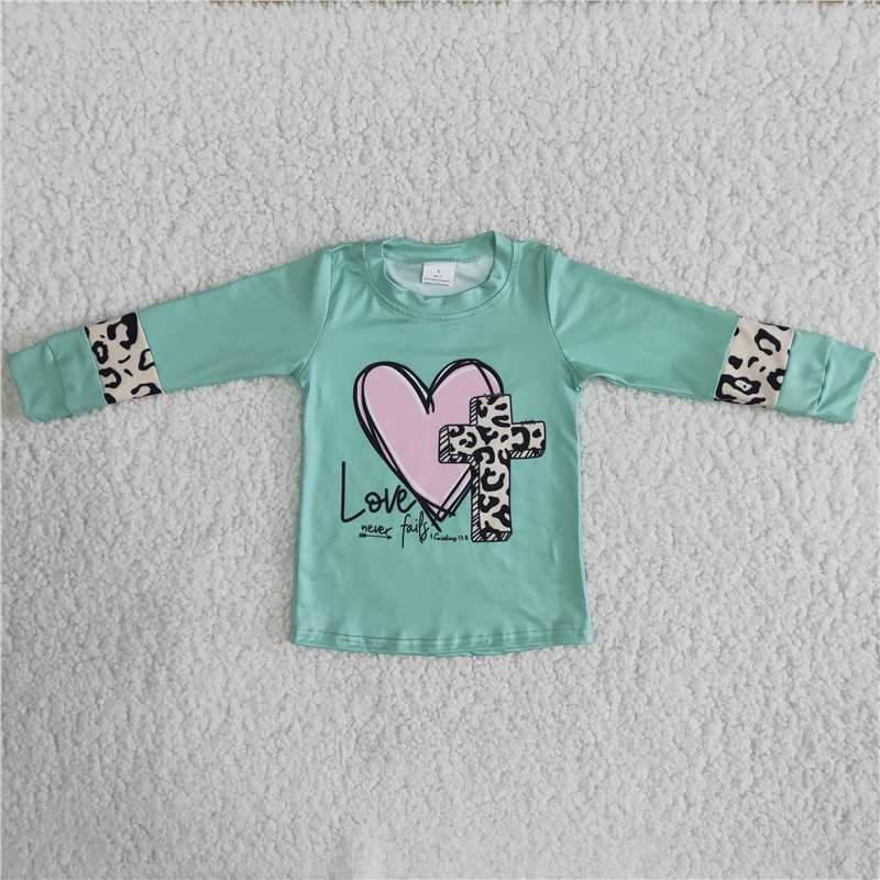 Easter cross love long sleeve top