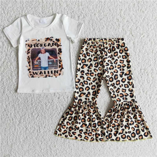 white top with Leopard pants outfits