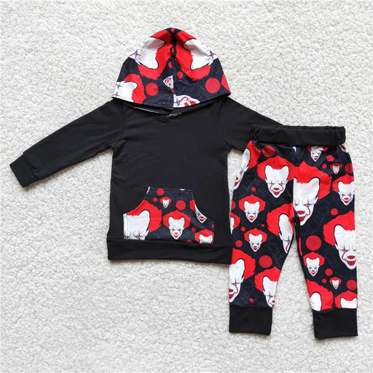 black red hooded boys outfits