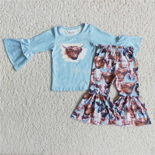 light blue cows heifer girl set