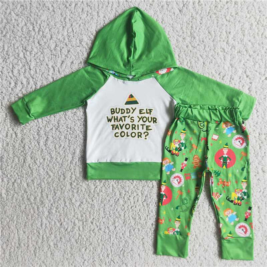 6 A7-20 boys outfit long sleeve and long pants with a hat cartoon print