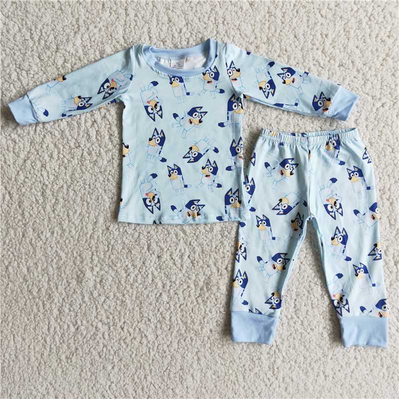 6 A3-20 boys outfit long sleeve and long pants cartoon print pajamas