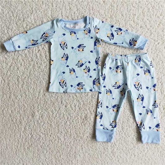 6 A3-20 boys outfit long sleeve and long pants cartoon print pajamas