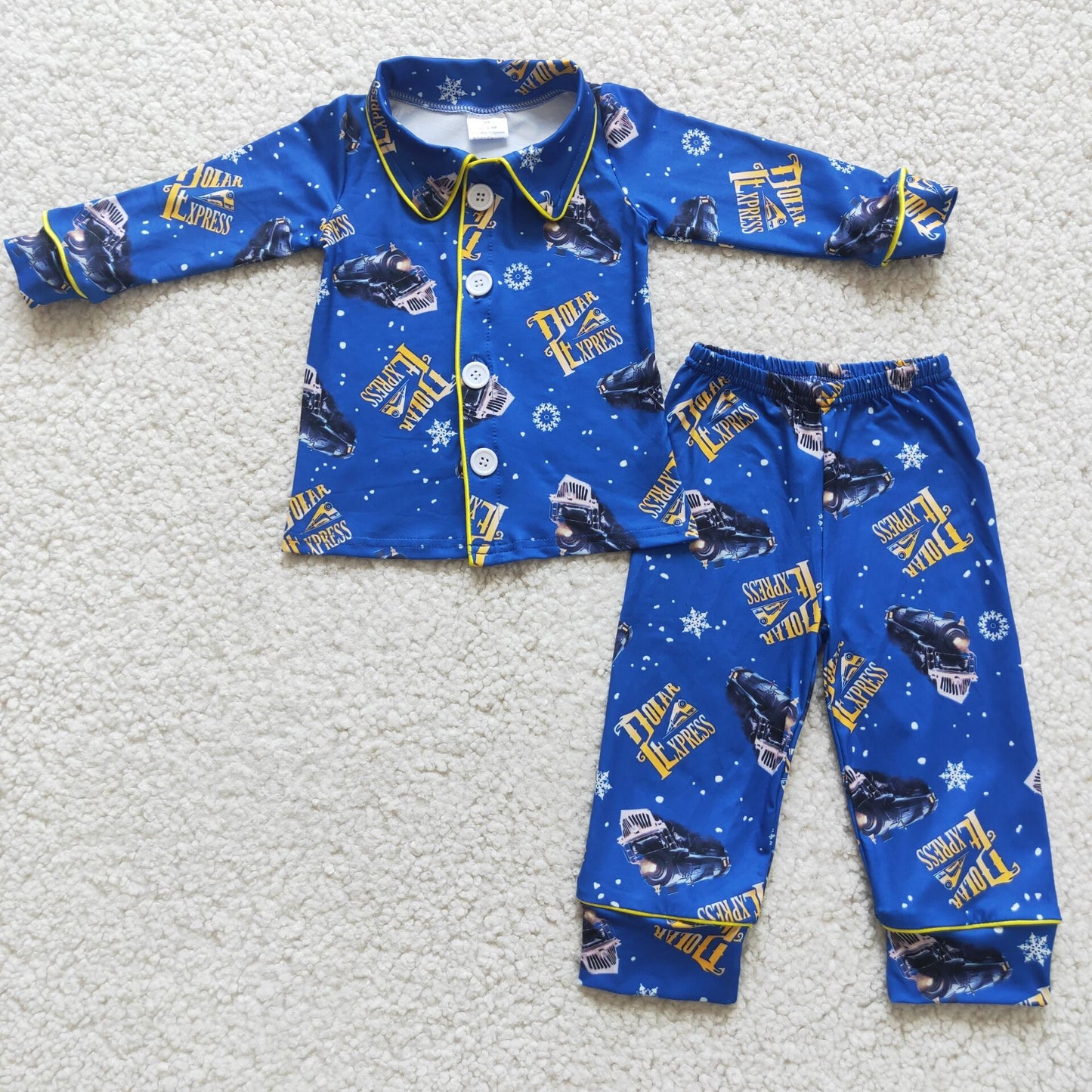 6 A11-19 Boyss outfit Christmas Long Sleeve Long Pants Pajamas