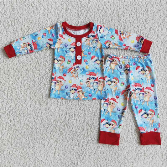 carton Christmas pjs boys outfits
