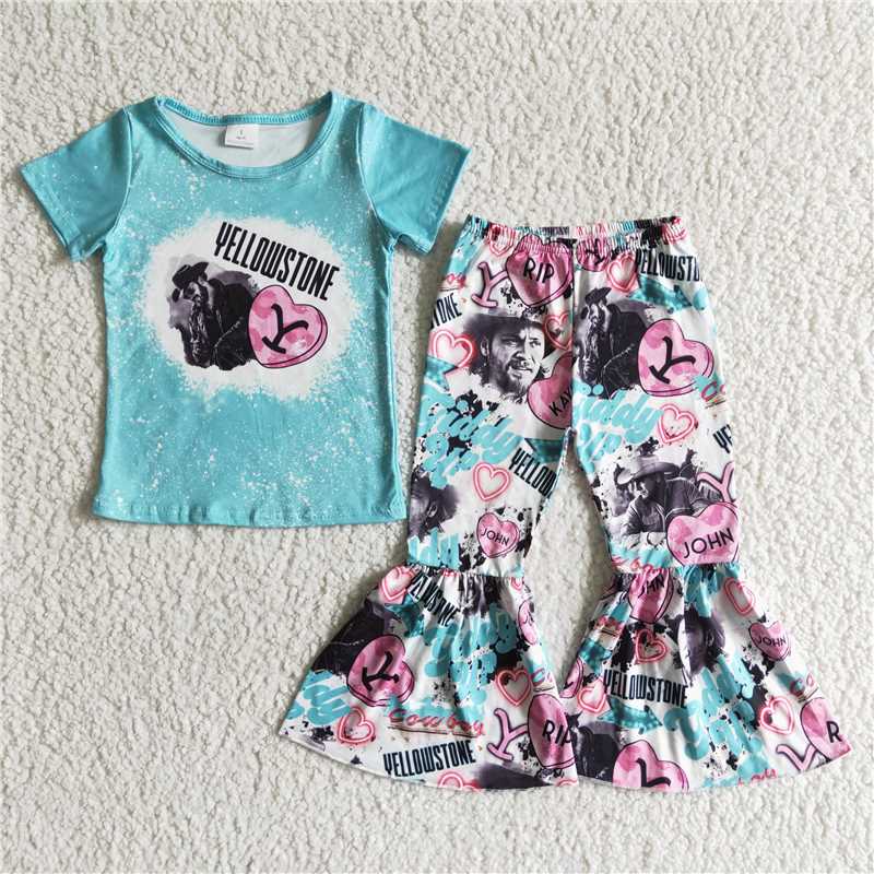 GSPO0016 blue love Yellowstone girls outfits