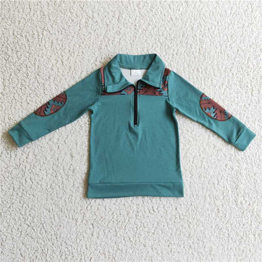 BT0093 boys polo shirt long sleeve top milk silk