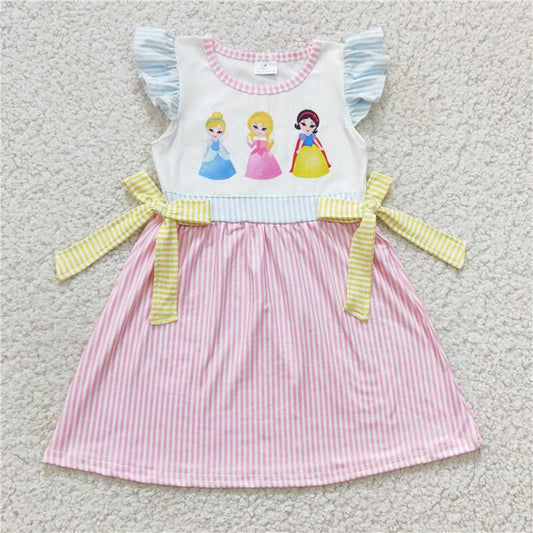 GSD0176 Girls Princess Fly Sleeve Dress