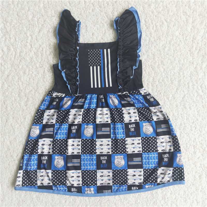 A5-12 flag blue black skirt