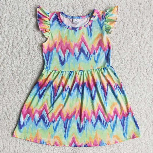 flying dress tie dye striped pattern