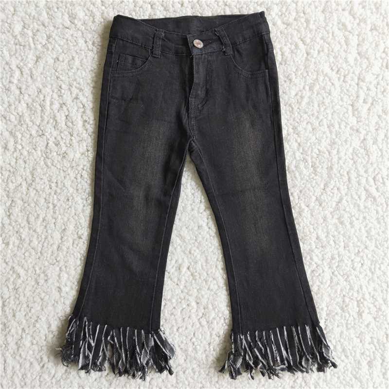 black  denim  pants