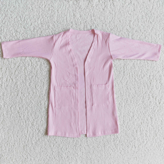 light pink  color coat with pocket cotton