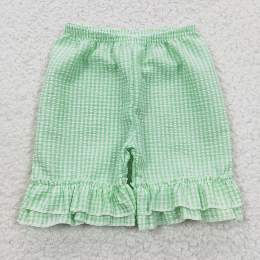 SS0066 Green Plaid Shorts