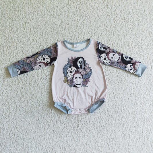 LR0082 baby clothing cartoon print long sleeve bodysuit milk silk baby romper Halloween