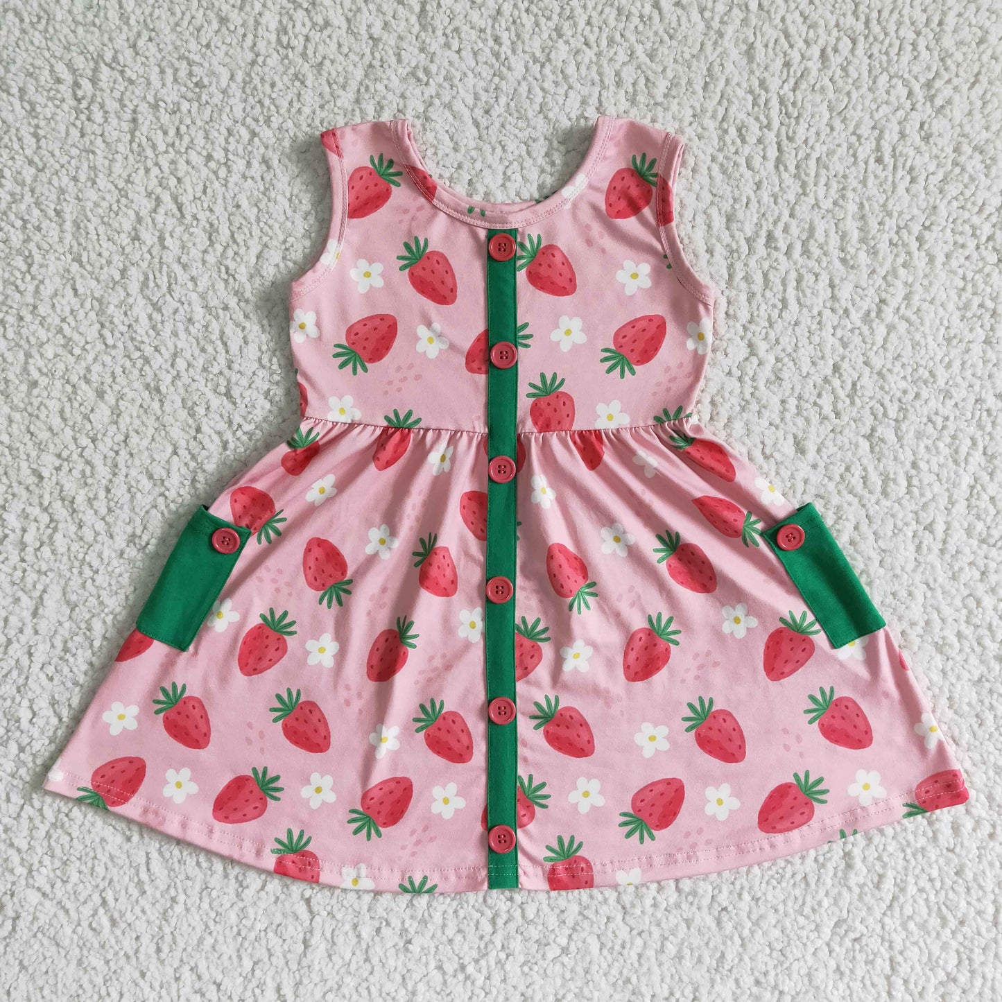 strawberry summer with pocket dress