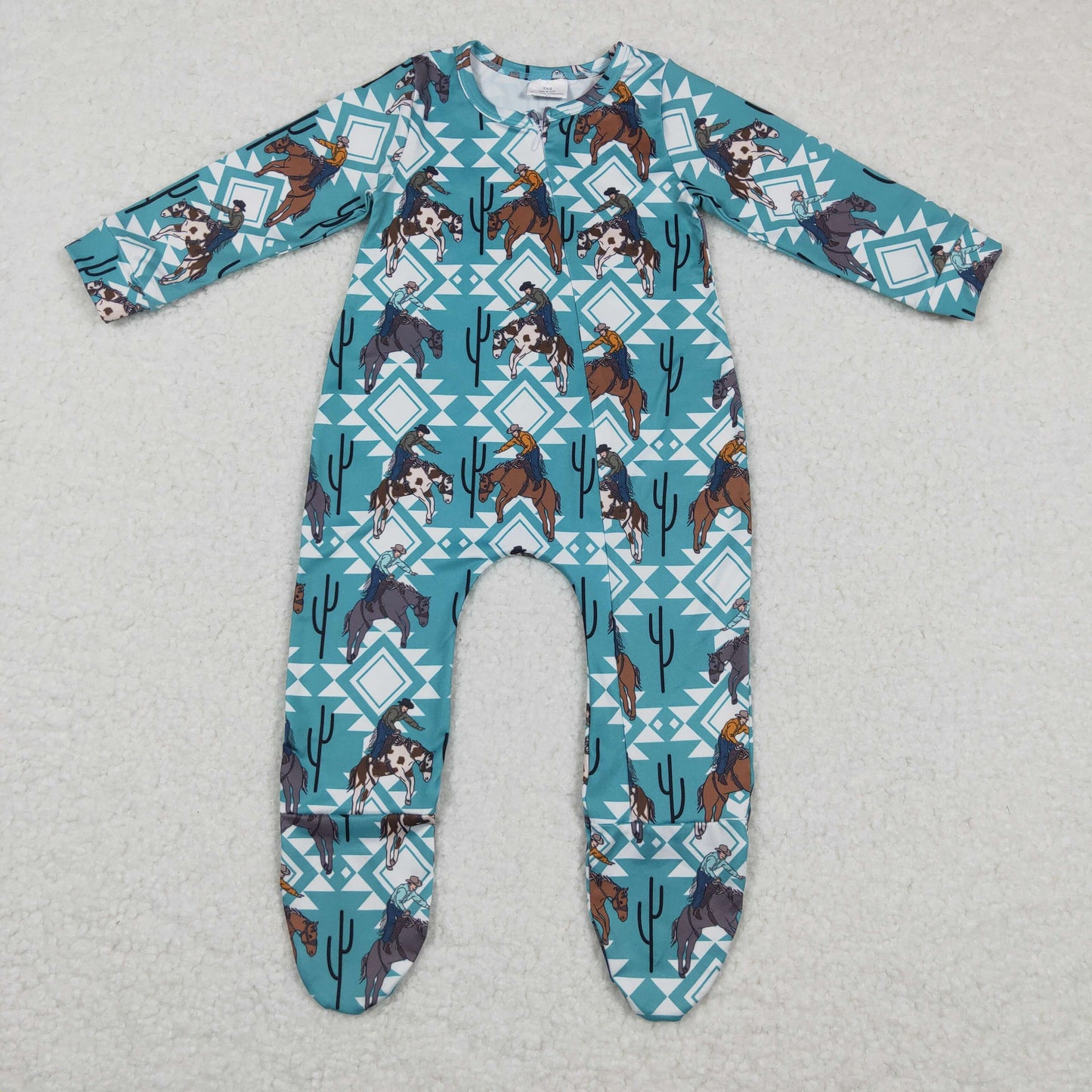 LR0248 baby romper long sleeve long pants boys romper milk silk geometric patterns