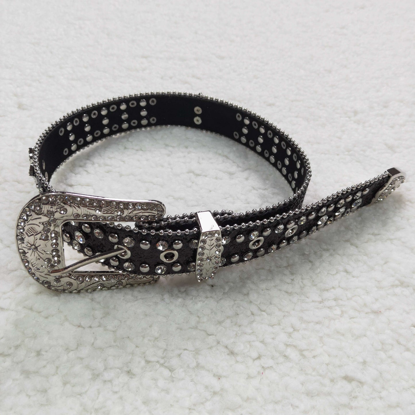 GB0005 girls blingbling black belt