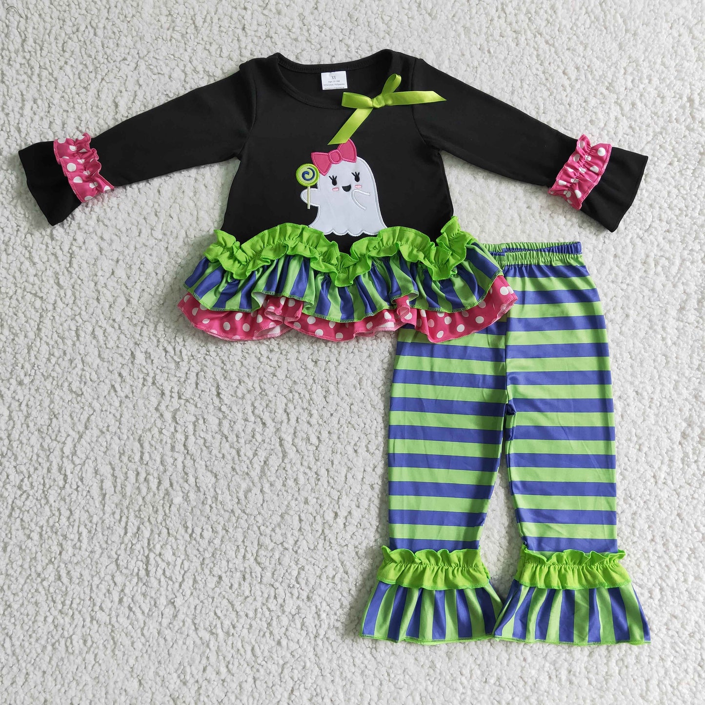 GLP0182 girls Halloween outfit long sleeve and long pants cartoon print
