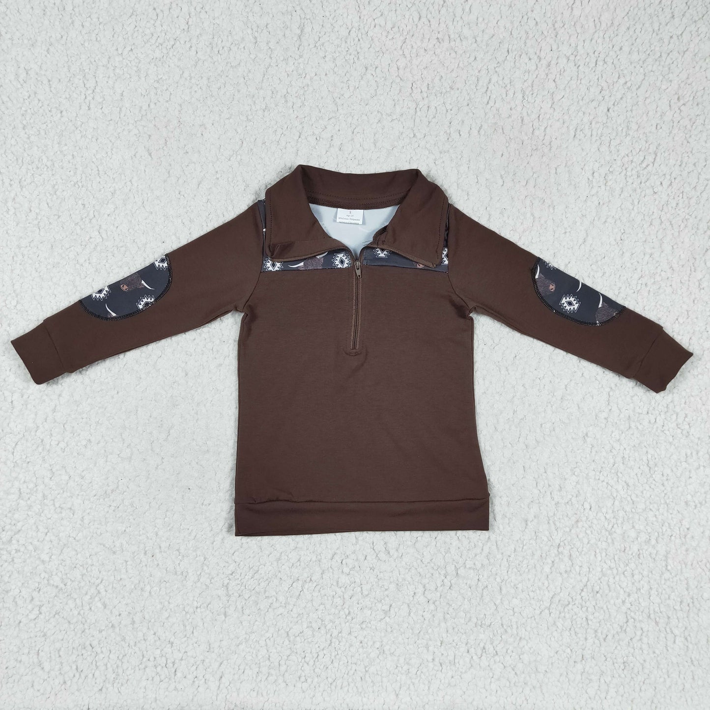 BT0115 boys polo shirt long sleeve top milk silk