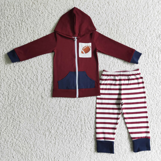 BLP0093 boys outfit long sleeve and long pants  with a hat