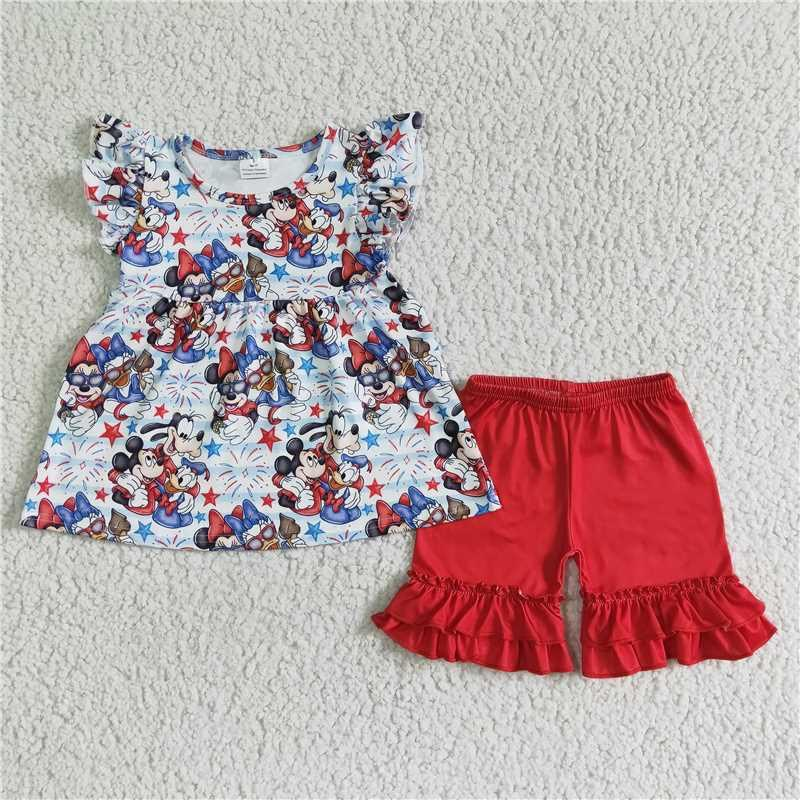 july 4 th  top with shorts red  girls outfits