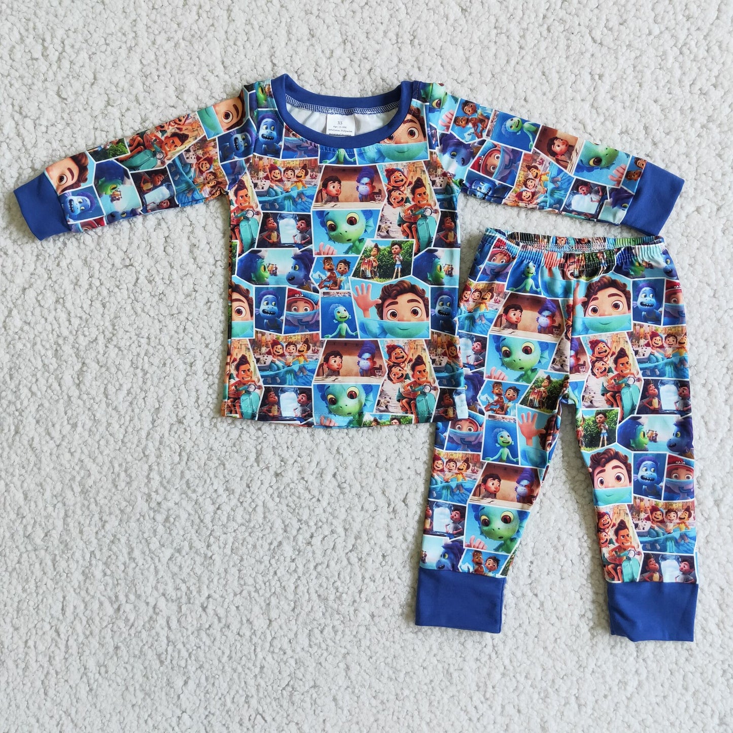 RTS NO MOQ 6 B10-40 2pcs cartoon long sleeve match boy's pjs outfits