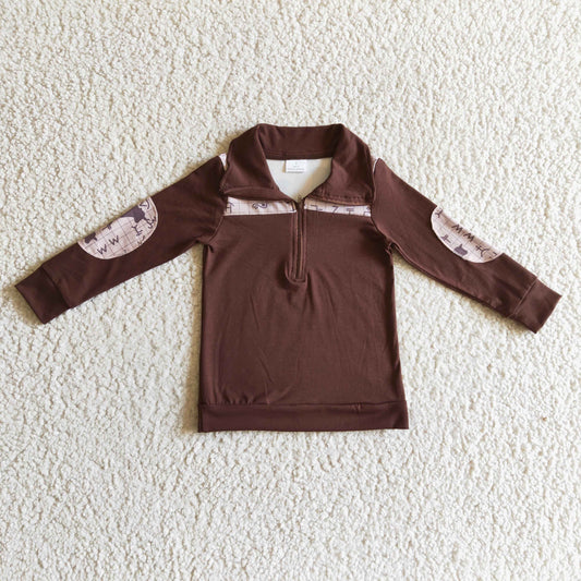 BT0107 boys polo shirt long sleeve top milk silk