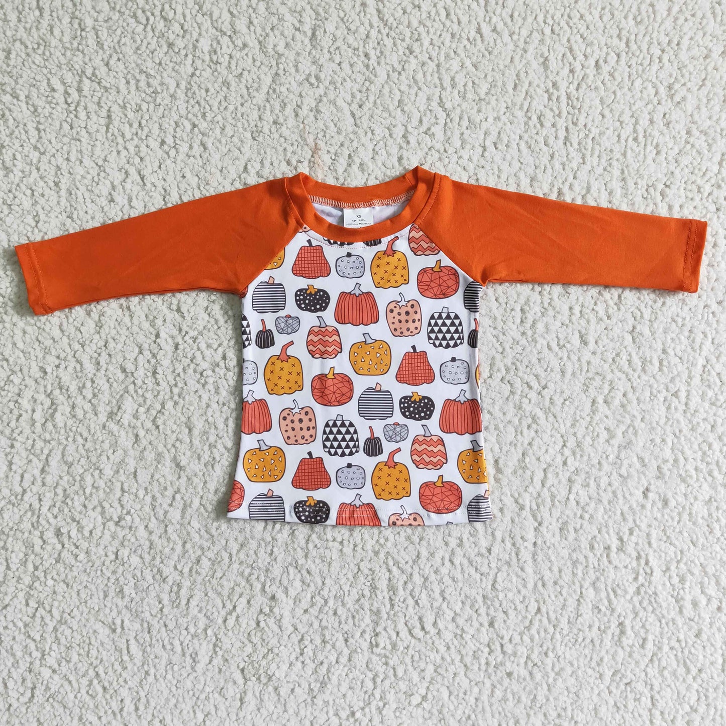 6 A30-6-1 Pumpkin Orange Long Sleeve Top