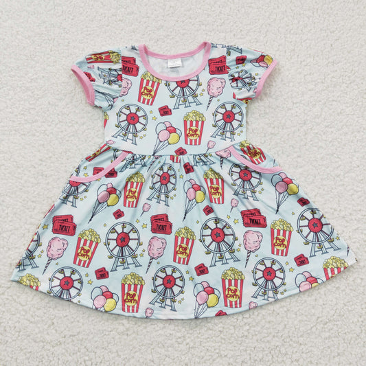 GSD0327 POP Popcorn Ferris Wheel Short Sleeve Dress