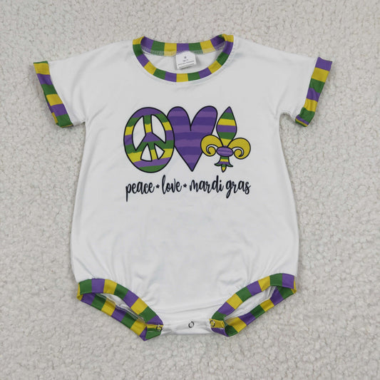 SR0123 mardi gras short sleeve jumpsuit