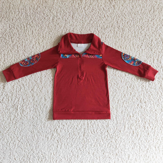 BT0080 boys polo shirt long sleeve top milk silk