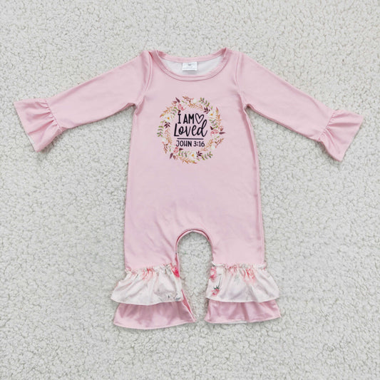 LR0217 baby romper long sleeve long pants baby girls romper milk silk letter print