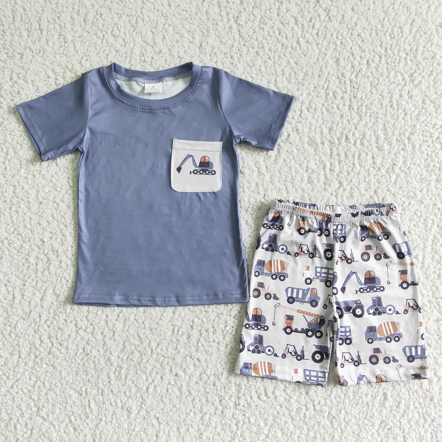 summer boys cotton top with shorts