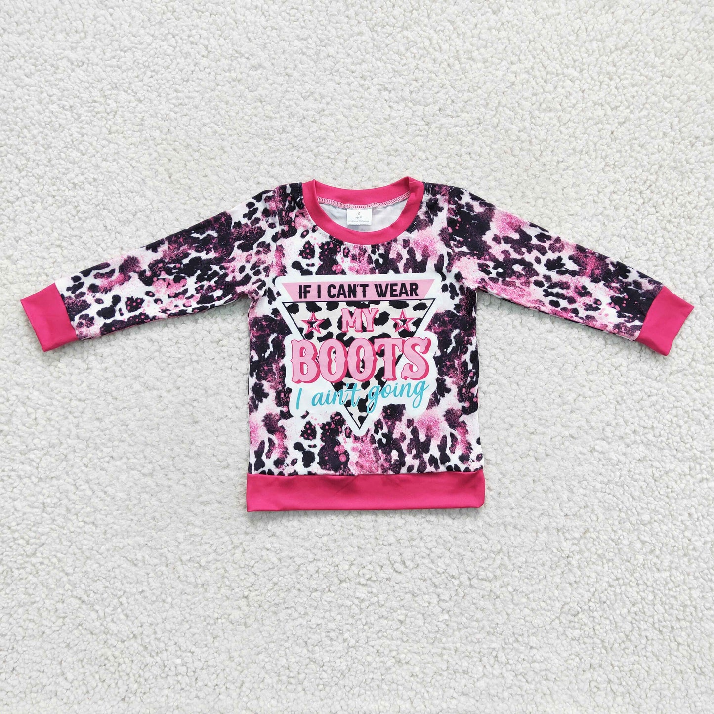 GT0078 girls shirt long sleeve top letter print clothing milk silk