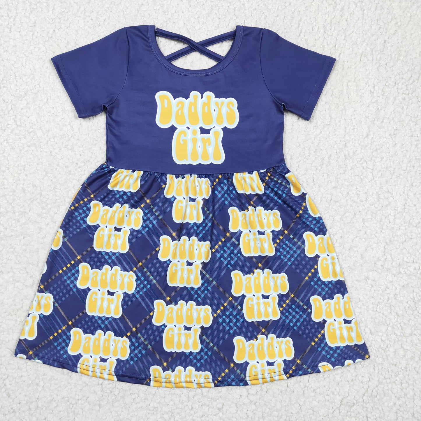 RTS NO MOQ ETA 5/7days Arrived GSD0196 Girl's DADDY GIRL short-sleeved dress