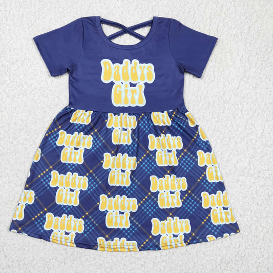RTS NO MOQ ETA 5/7days Arrived GSD0196 Girl's DADDY GIRL short-sleeved dress
