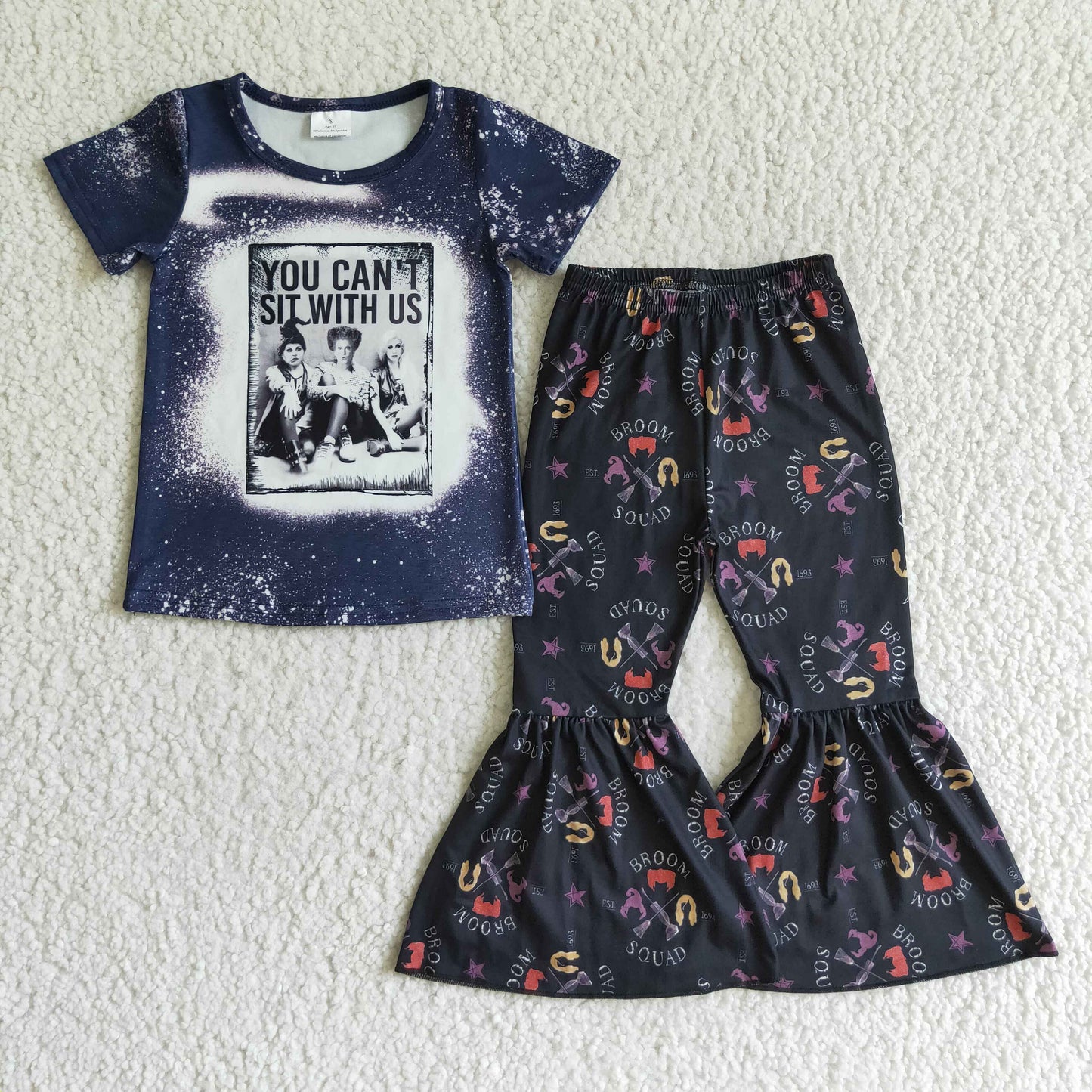 rts no moq C2-11 girls outfit short sleeve and long pants cartoon print