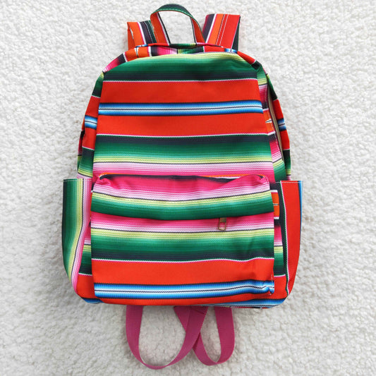 BA0040 Red and Green Stripe Backpack