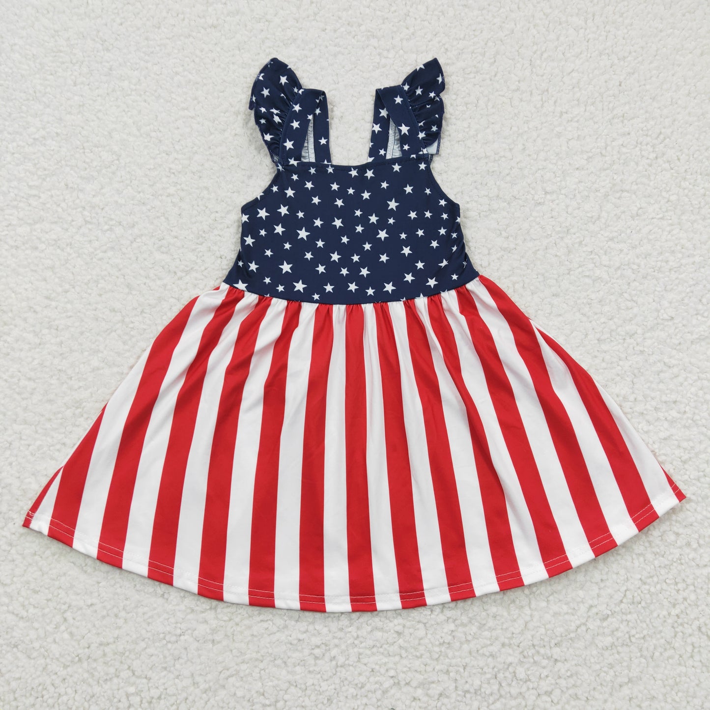 GSD0289 Girls' National Day Stars and Stripes Tank Dress