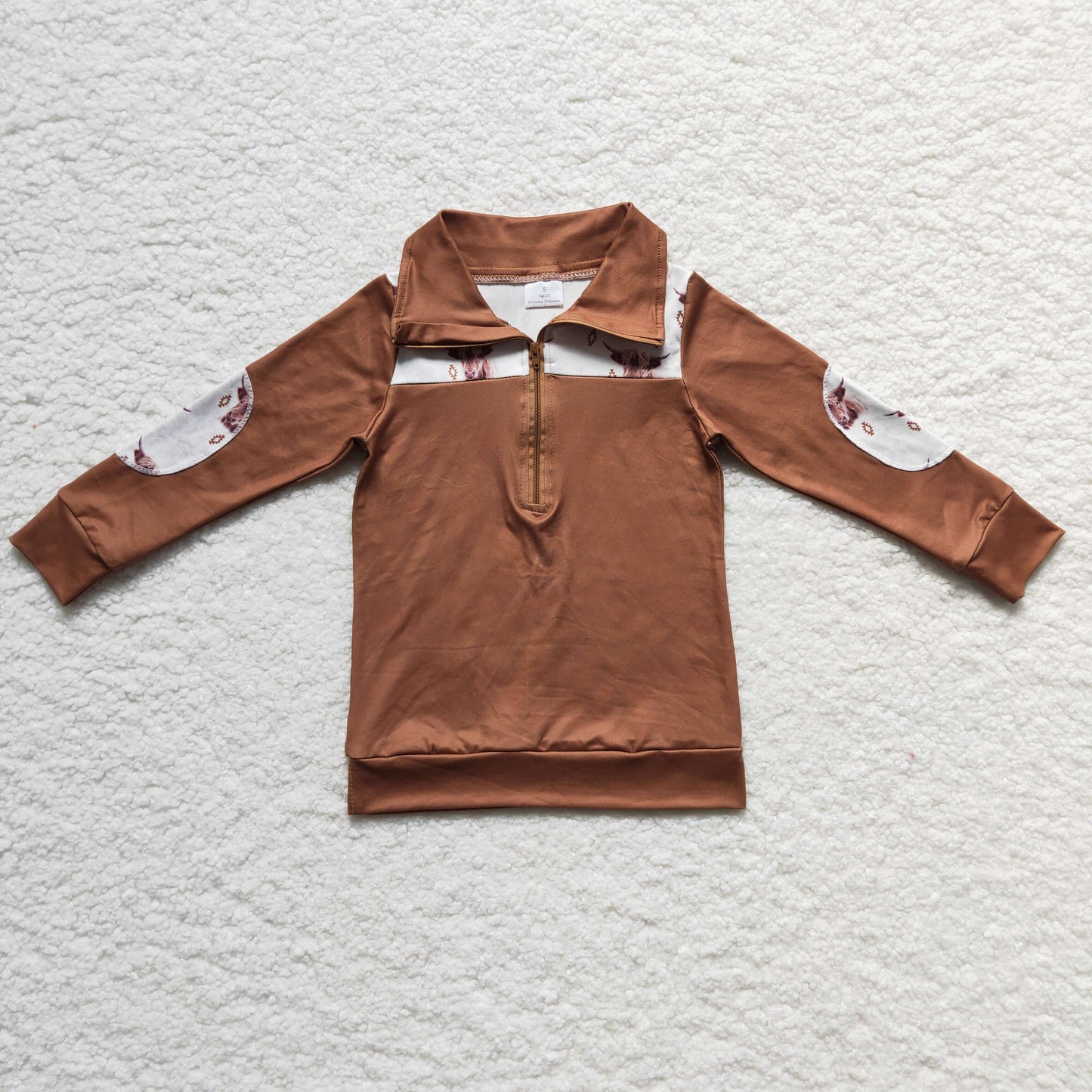 BT0104 boys polo shirt long sleeve top milk silk