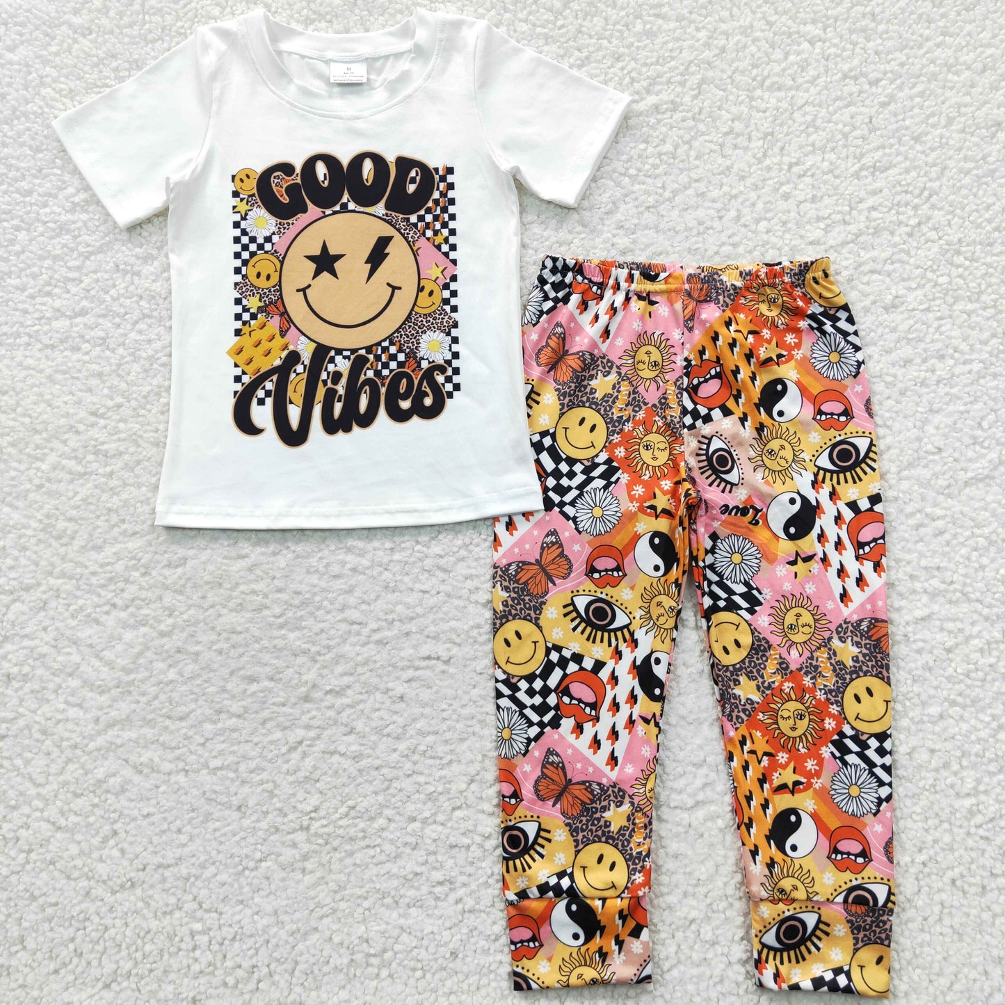 Boys Smile Eyes Butterfly Trousers short sleeve top