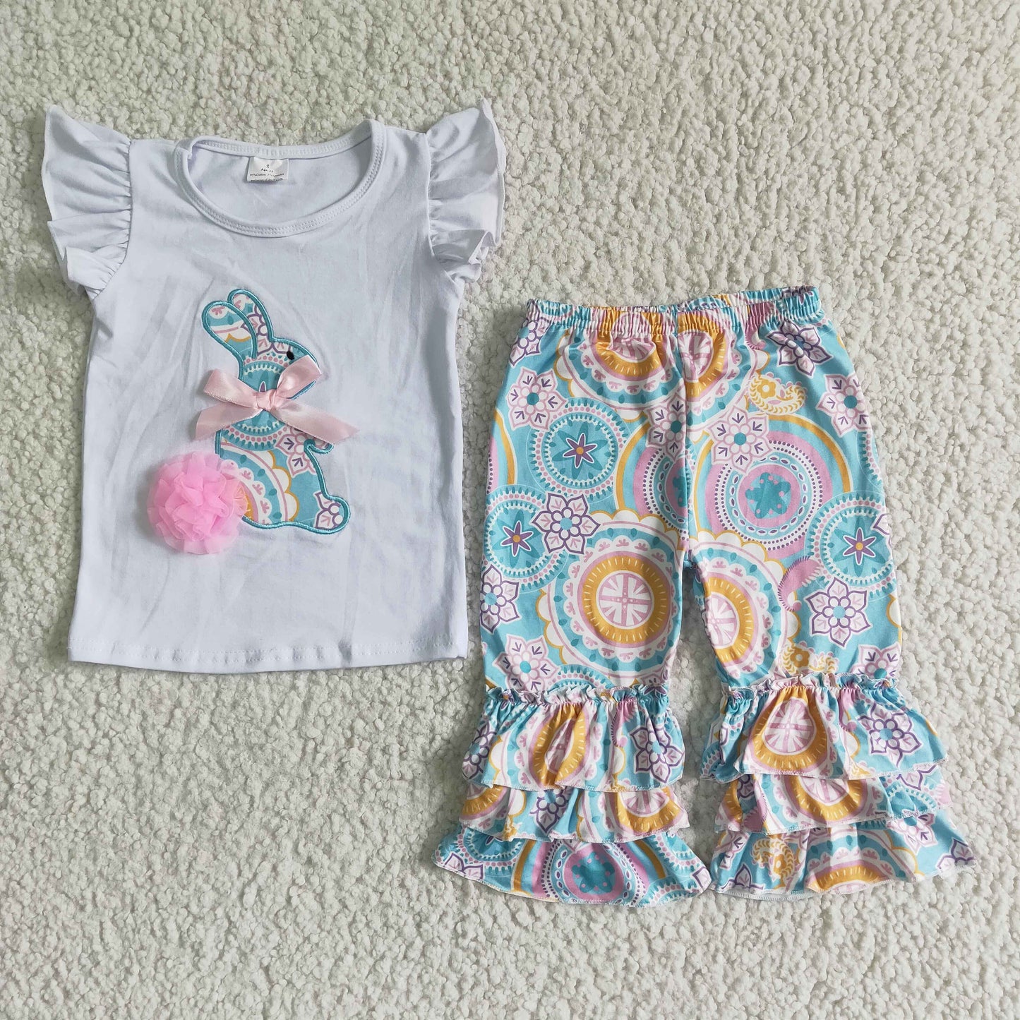 EASTER WITH EMBIROBERY CARPI PANTS OUTFITS