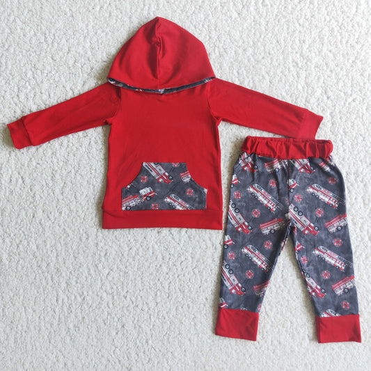 red and hoodie boys outfits